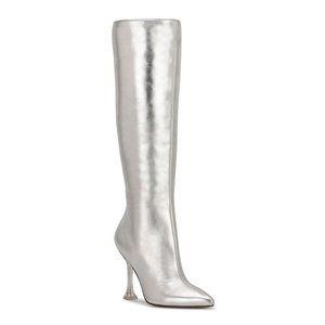 NEW* Wms. Sz. 9 Silver Knee-High Boots